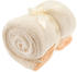 Bieco Kuscheldecke Flausch 70x100 cm uni ecru