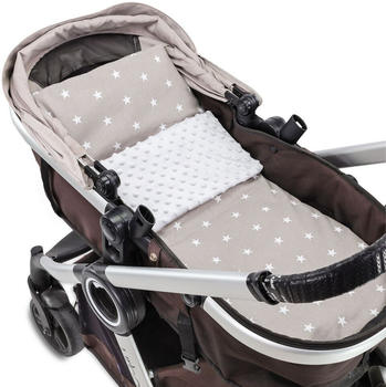 Totsy Baby Babydecke Minky 75x60cm mit Kissen 30x35cm Sterne grau