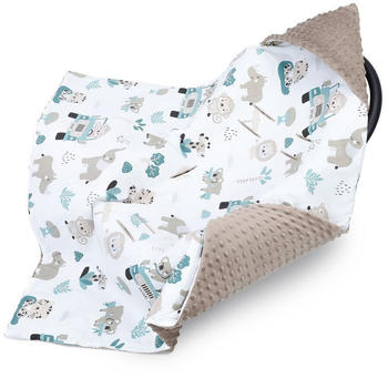 Totsy Baby Einschlagdecke Minky 90x90cm Afrika hellbraun