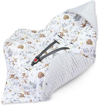 Totsy Baby Einschlagdecke Minky 90x90cm Hirsch hellgrau