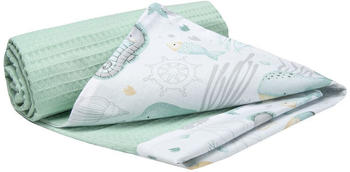 Medi Partners Babydecke Waffle 75x100cm Ozean