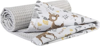 Medi Partners Babydecke Waffle 75x100cm Reh/grau