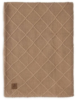 Jollein Wiegendecke 75 x 100 cm Check Knit Biscuit/Teddy Fleece