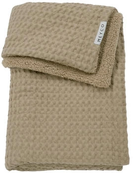 Meyco Waffel Teddy Wiegen-Decke 75 x 100 cm Taupe