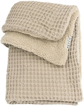 Meyco Baby Meyco Waffel Teddy Babydecke 75 x 100 cm Sand