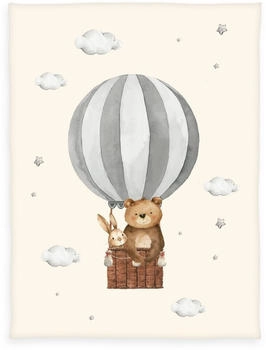 Baby Best Babydecke Microfaserflausch 75x100 cm creme / Ballonfahrt