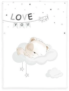 Baby Best Babydecke Microfaserflausch 75x100 cm weiß / Sleeping Little Bear
