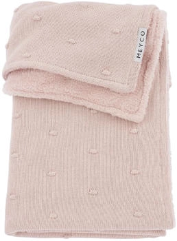 Meyco Mini Knots Fleece Bettdecke 100 x 150 cm Soft Pink