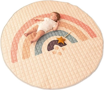 Hakuna Matte Krabbeldecke XXL gesteppt 150 cm Regenbogen