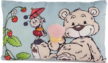 NICI Rechteckiges Kissen Bär Bendix mit Eis