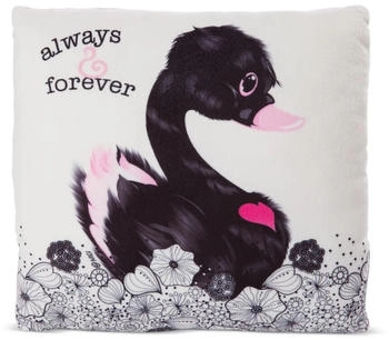 NICI 48276 Kissen Love Schwan schwarz 30x30cm