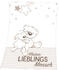 Baby Best Babydecke Lieblingsmensch 75x100 cm weiß / beige