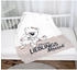 Baby Best Babydecke Lieblingsmensch 75x100 cm weiß / beige