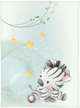 Baby Best Babydecke Microfaserflausch 75x100 cm mint / Zebra