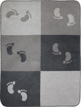 Erwin Müller Baumwolle Babydecke grau 75x100 cm
