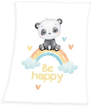 Baby Best Babydecke Microfaserflausch Regenbogen Panda 75x100 cm