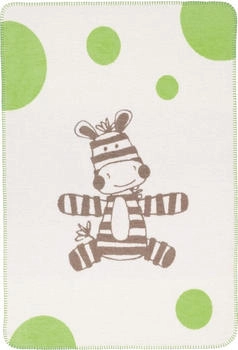 Erwin Müller Babydecke braun-beige/grün 75x100 cm
