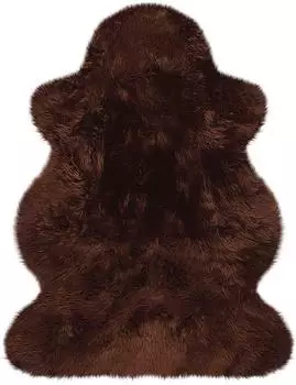 Heitmann Felle Lammfell-Teppich australisch, dunkelbraun, 73x110cm (70mm)