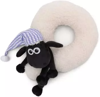 NICI Shaun das Schaf Nackenkissen, Pl&uuml;sch, 25x25cm (49655)