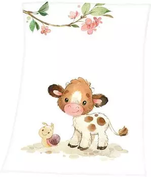 Herding S&uuml;&szlig;es K&auml;lbchen Flauschdecke Soft-Peach 75x100cm (1540231014412)