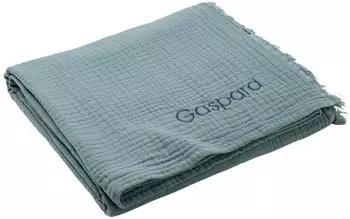 Vertbaudet Babydecke Musselin Bio-Baumwolle aqua