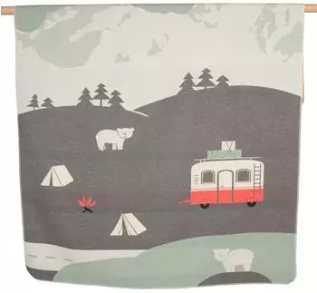 David Fussenegger Juwel Kinderdecke "Camping" grau, 140x200cm