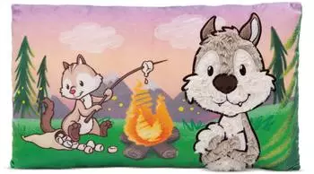 NICI Forest Friends Wolf Winny & Streifenhörnchen JoJo Kissen 43x25cm (49954)