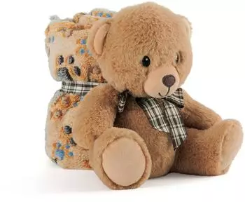 Perletti Teddy Bär Plüschtier mit Decke 120x80cm (13066)
