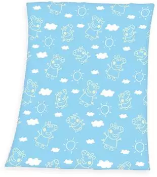 Herding Peppa Pig Fleecedecke, leuchtet im Dunkeln, 130x170cm, 100% Polyester