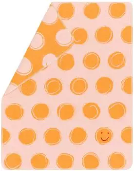 David Fussenegger Juwel Happy Faces Babydecke mit Stick 70x90cm, hellorange (Happy Faces)