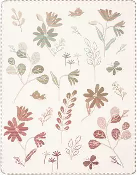 Biederlack Babydecke Wild Flowers 75x100cm, Zierstich (52837931-0)