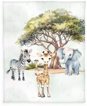 Herding YoungCollection Safari Kinderdecke, Polyester, 130x160cm (7551209035)