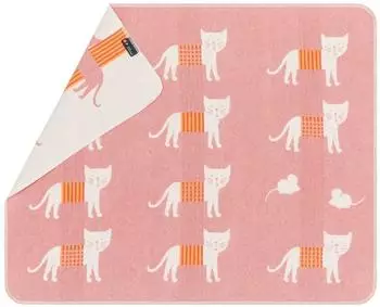 David Fussenegger Juwel Kinderdecke "Katzen" 70x90cm, rouge (7342/67)