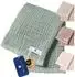 Nordic coast company Babydecke Musselin mit Fransen, 80x80cm, mint, 4-lagig (220-20-988)