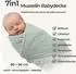 Nordic coast company Babydecke Musselin mit Fransen, 80x80cm, mint, 4-lagig (220-20-988)