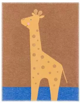 David Fussenegger LILI Babydecke mit Stickerei Giraffe, braun (6654/62)