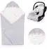Lionelo Travel Swaddle Blanket 90x90cm, 100% Baumwolle Bambus, TOG 2.5, grau