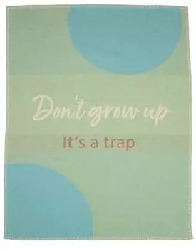 David Fussenegger LILI Baby- und Kinderdecke "Don't Grow Up" 70x90cm hellgr&uuml;n (6652/51)