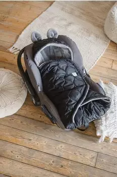 Kaiser Recy Small Einschlagdecke für Babyschalen, schwarz/grau (65304)