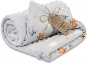 Totsy Baby Baby-Kuscheldecke Minky/Baumwolle, 75x100cm, Oeko-Tex (KOC713_MIS_75X100)