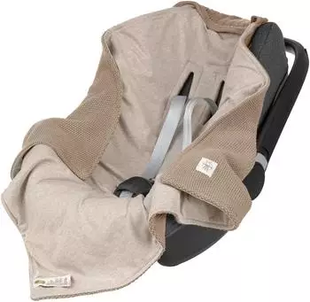 Lässig Strickdecke für Autositz, 100% Bio-Baumwolle, taupe (15420142730)