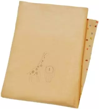 Sterntaler Babydecke "Safari" Giraffe & Löwe, Boa-Jersey, ocker (9062530)