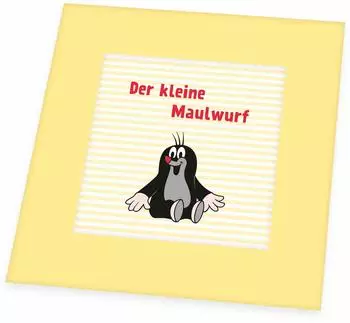Herding „Der kleine Maulwurf" Krabbeldecke, Polyester, gelb, 115x115cm (3107202207412)
