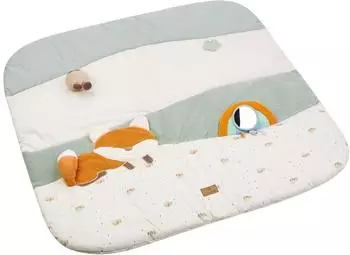 Sterntaler Filou Spieldecke Fuchs, 100x100cm, wattiert, lichtgrau (9102533)