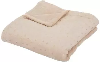 Atmosphera Oya Flanelldecke, beige, 75x100cm