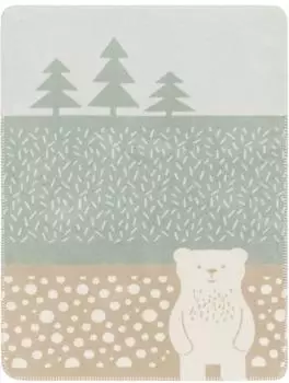 David Fussenegger Mila 'Bärenwald' Babydecke Velours hellgrün 75x100cm (2259/51)