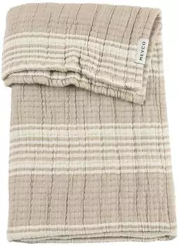 Meyco Baby Babydecke Musselin Stripe Sand 75x100cm 1,5 TOG (2269-3326-441-75X100Cm)
