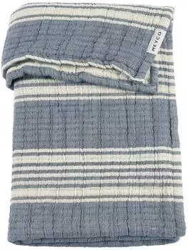 Meyco Baby Babydecke Musselin Stripe Indigo 75x100cm 1,5 TOG (2269-3326-703-75X100Cm)