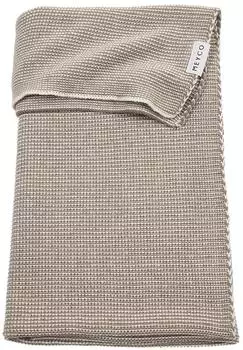 Meyco Baby Babydecke Strick Streifen 75x100cm 1.0 TOG, dark taupe/natural (142.132.DC.01)