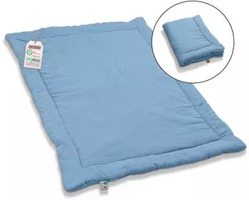 pic Bear Krabbeldecke Musselin 95x135cm, airy blue (631-601)